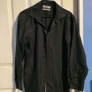 Men’s Murano Slim fit non-iron Black Long sleeved Shirt Size16 1/2 /33